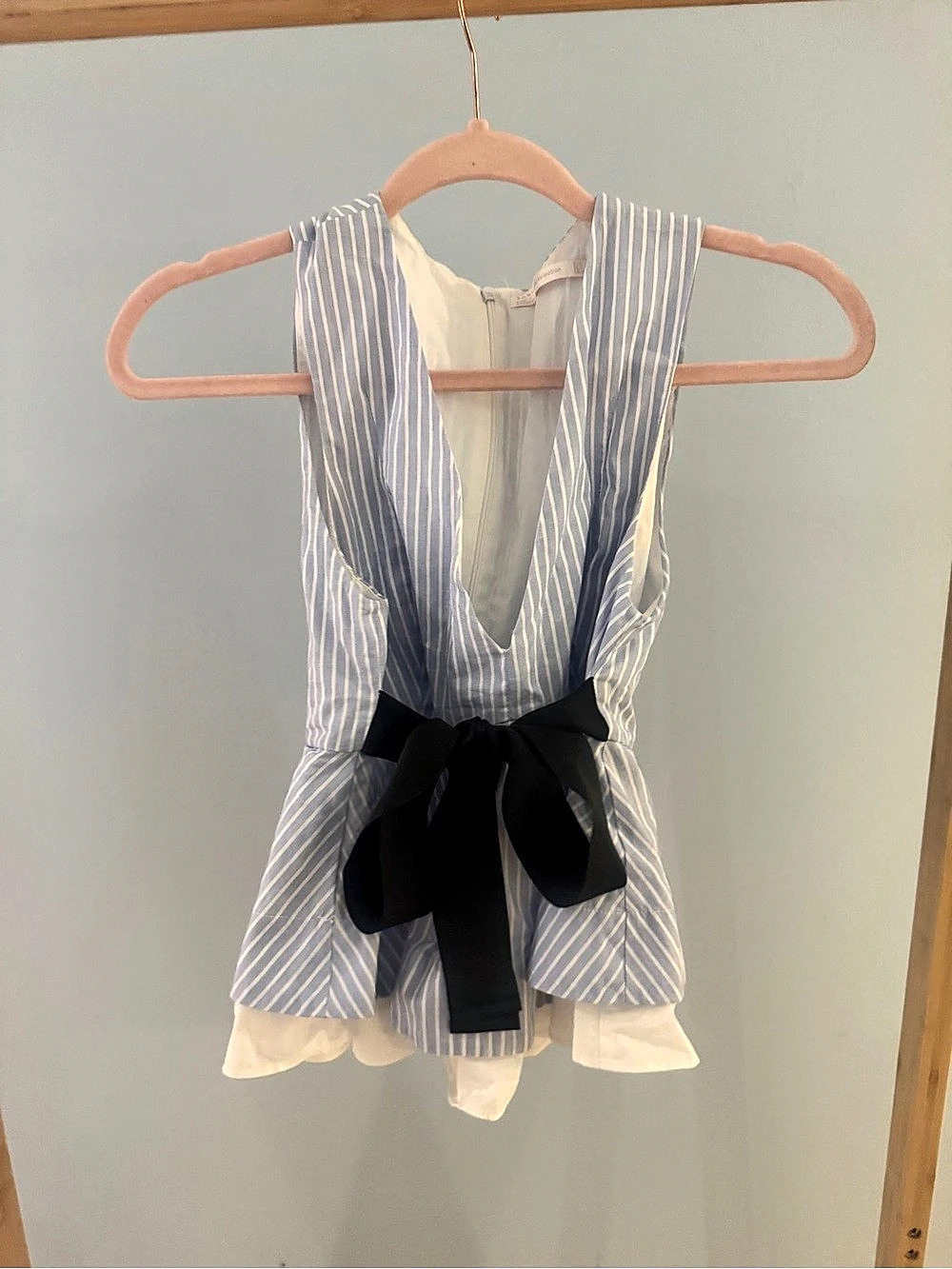 Zara Trafuluc collection Striped Blouse in Blue & White Like New